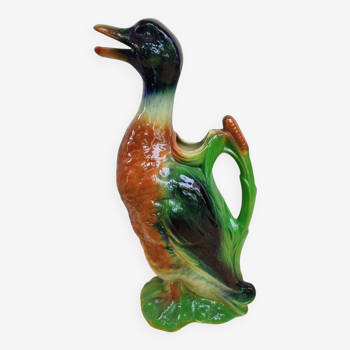 Duck pitcher in earthenware slip of Saint-Clément