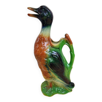 Duck pitcher in earthenware slip of Saint-Clément