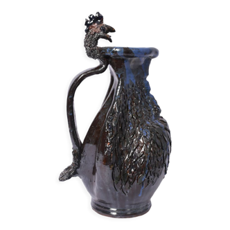 Bird ceramic blue jug Helder