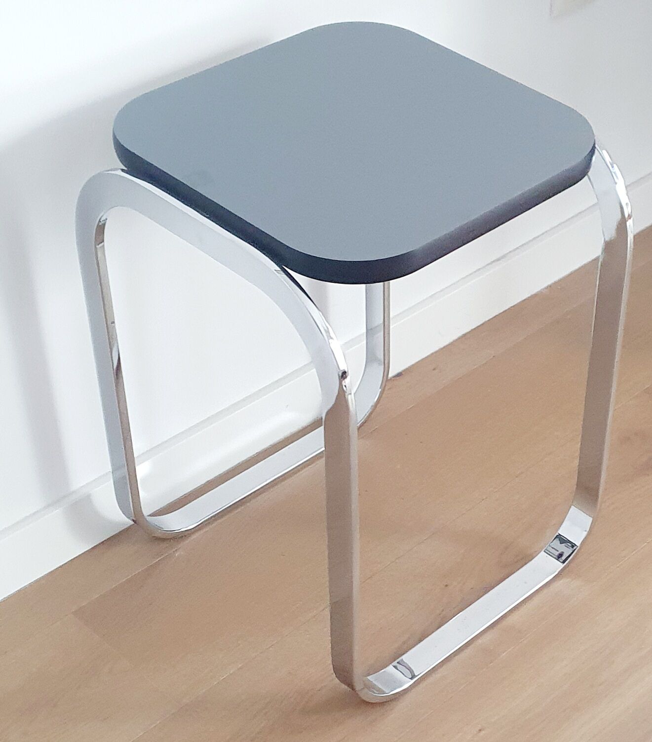 Bauhaus style chrome side table