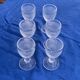 Elegant service consisting of a carafe, 3 wine glasses and 6 diamond pattern aperitif glasses