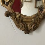 Golden mirror with gold leaf, 64 x 44 cm