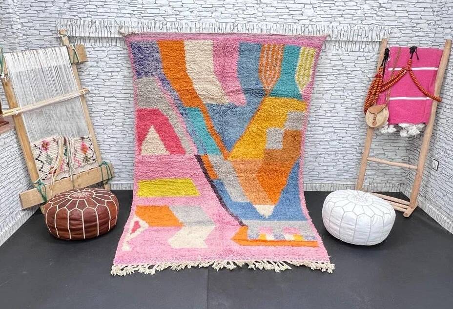 Traditional Moroccan wool rug 3 x 2 m