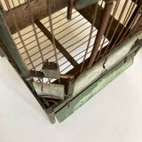 Octagonal bird cage made of wood and wire around 1920