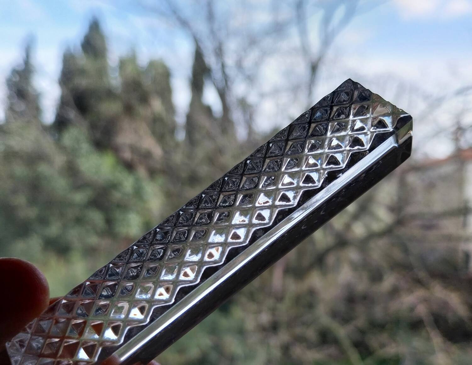 Antique crystal knife rests