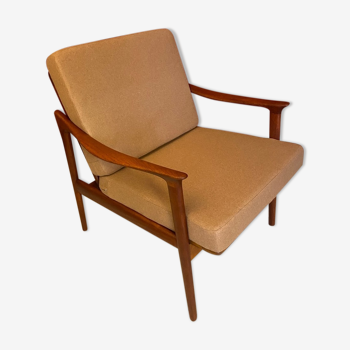 Norwegian teak lounge chair by Fredrik Kayser for Vatne, 1960s