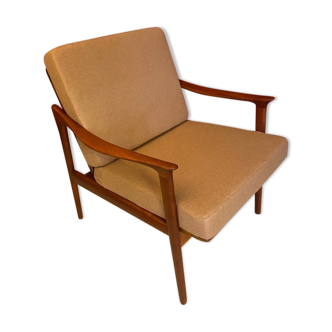 Norwegian teak lounge chair by Fredrik Kayser for Vatne, 1960s