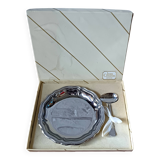 EARLY AGE baby stainless steel plate with spoon Jean Couzon Goldsmith