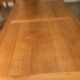 Solid oak dining table made by a craftsman cabinetmaker.