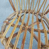 Vintage rattan children's armchair