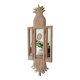 Miroir triptyque Art déco Ananas en bois sculpté