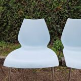 Vico Magistretti (1920-2006) for Kartell - Series of 4 chairs - Maui model - Sky blue color