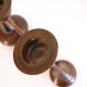 Set of vintage wooden candle holders