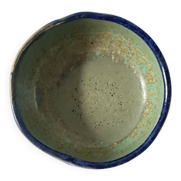 Glazed ceramic bowl/trinket dish, signed