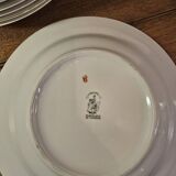 Set of Cérabel porcelain soup and dinner plates from Baudour