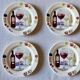 4 bread plates in Gien earthenware "Bouquet"