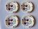4 bread plates in Gien earthenware "Bouquet"