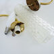 Pair of brass glass tulip wall lights 50-60s