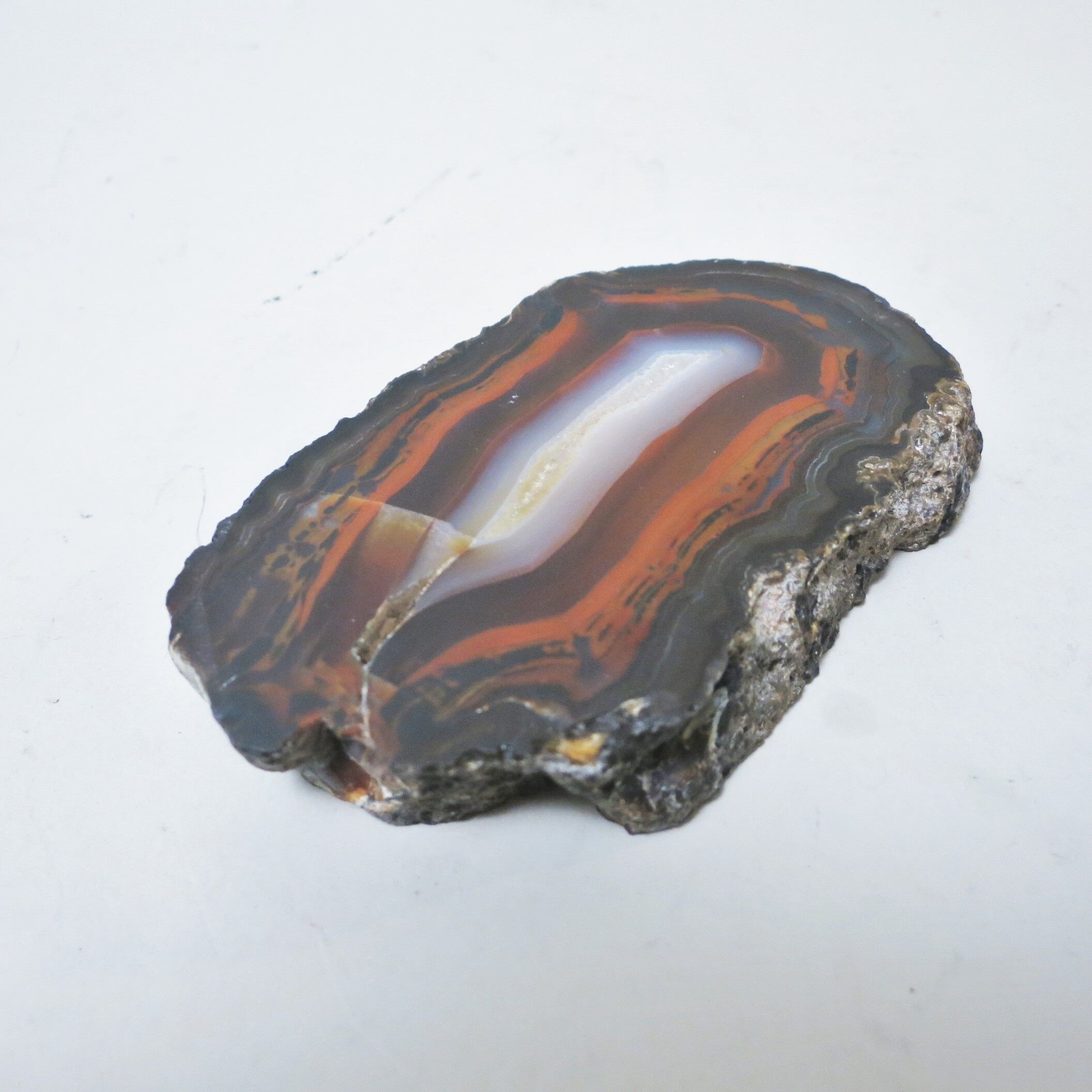 Brutalist ashtray in brown agate