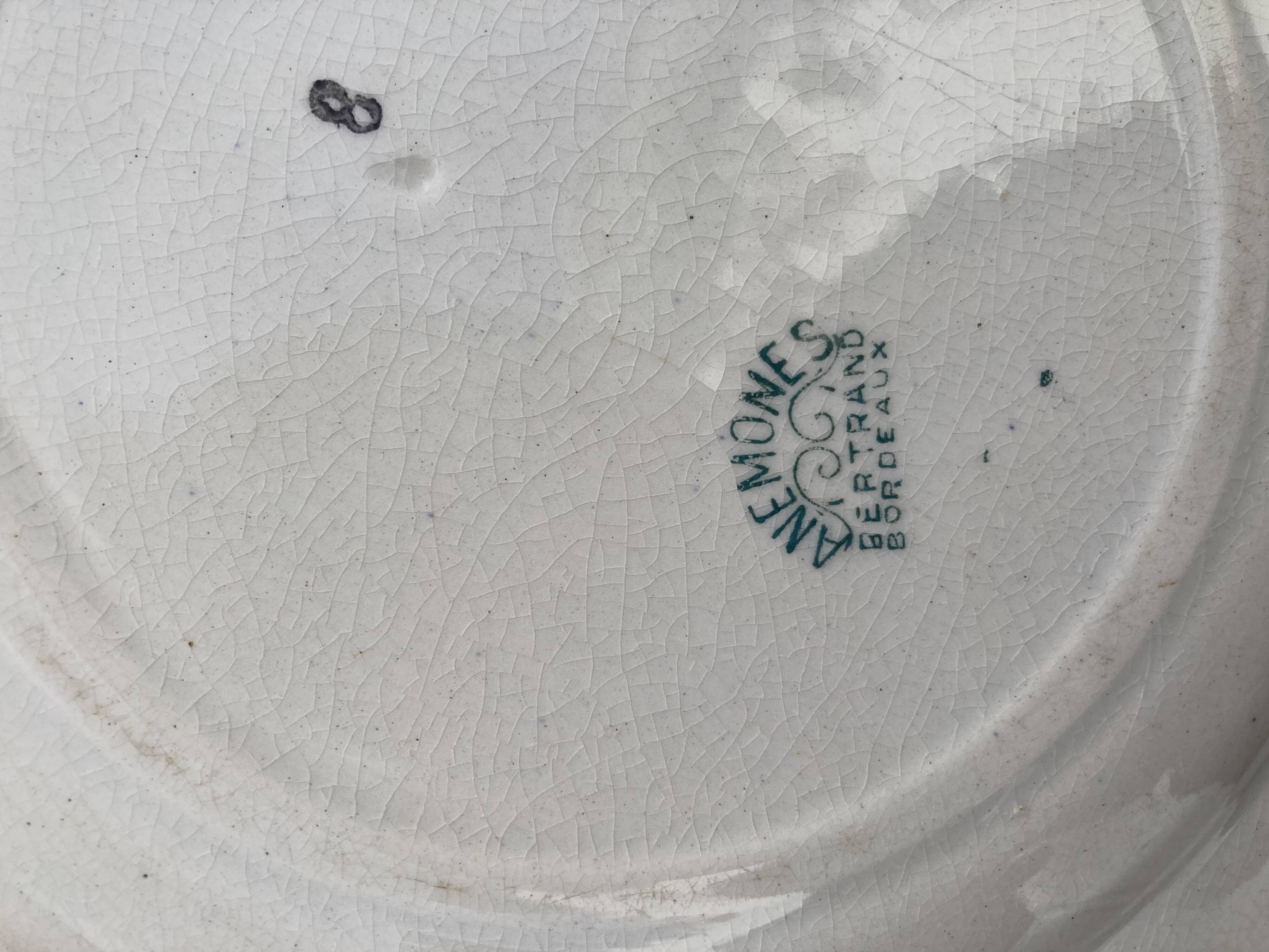 6 Flat plates iron earth by Bertrand Bordeaux / model Anémones