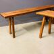 Industrial bench / butcher's table, 1950s, solid oak - large model