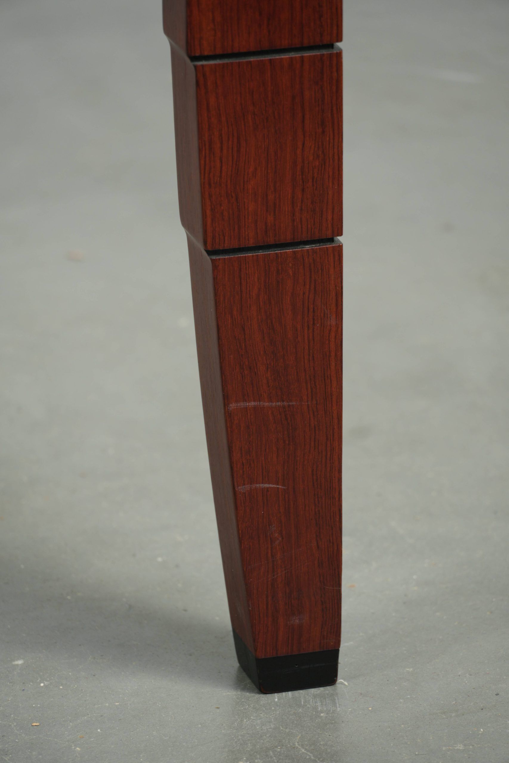 Beautiful and unique square Art Deco design coffee table with a glass top