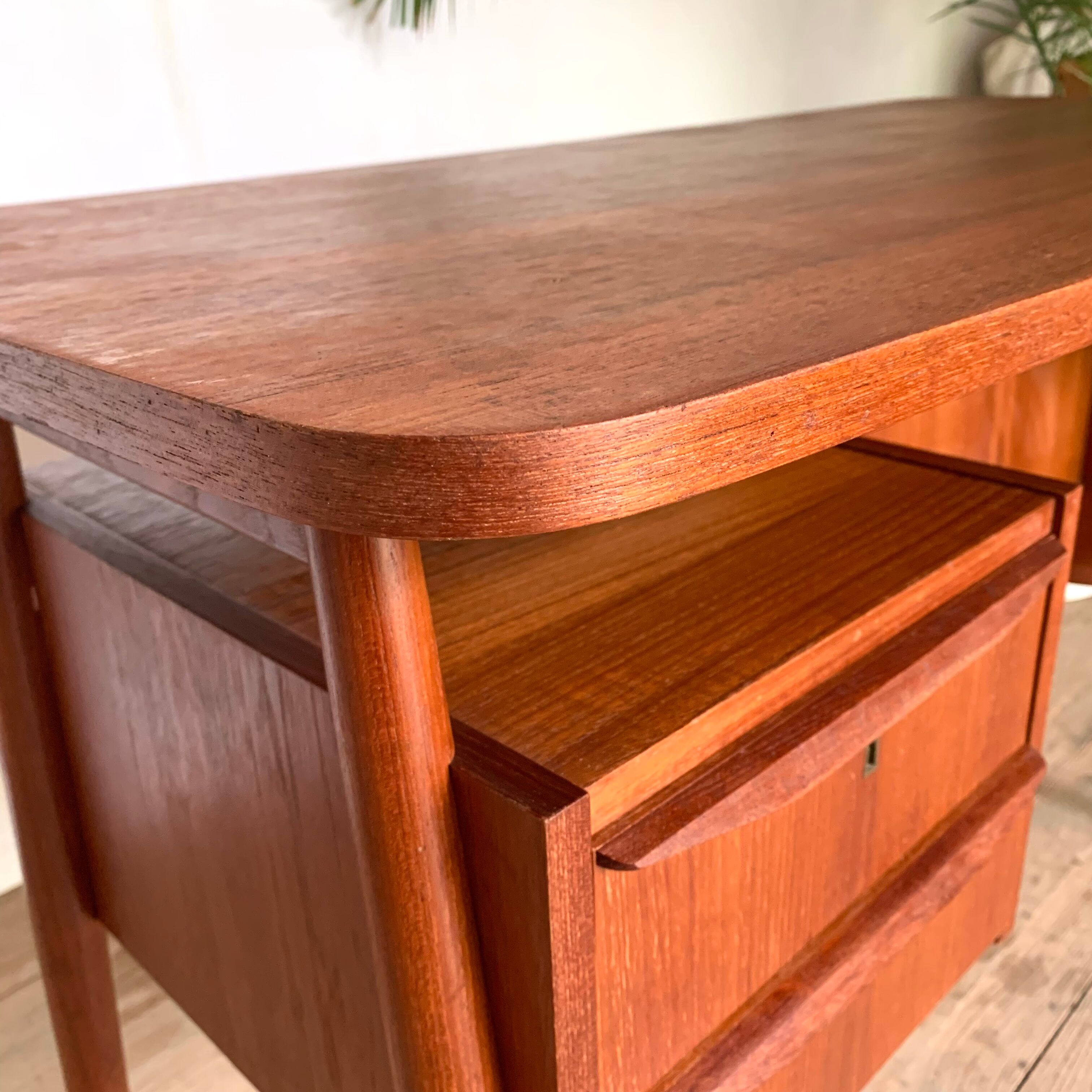 Vintage Scandinavian teak desk Gunnar Nielsen Tibergaard