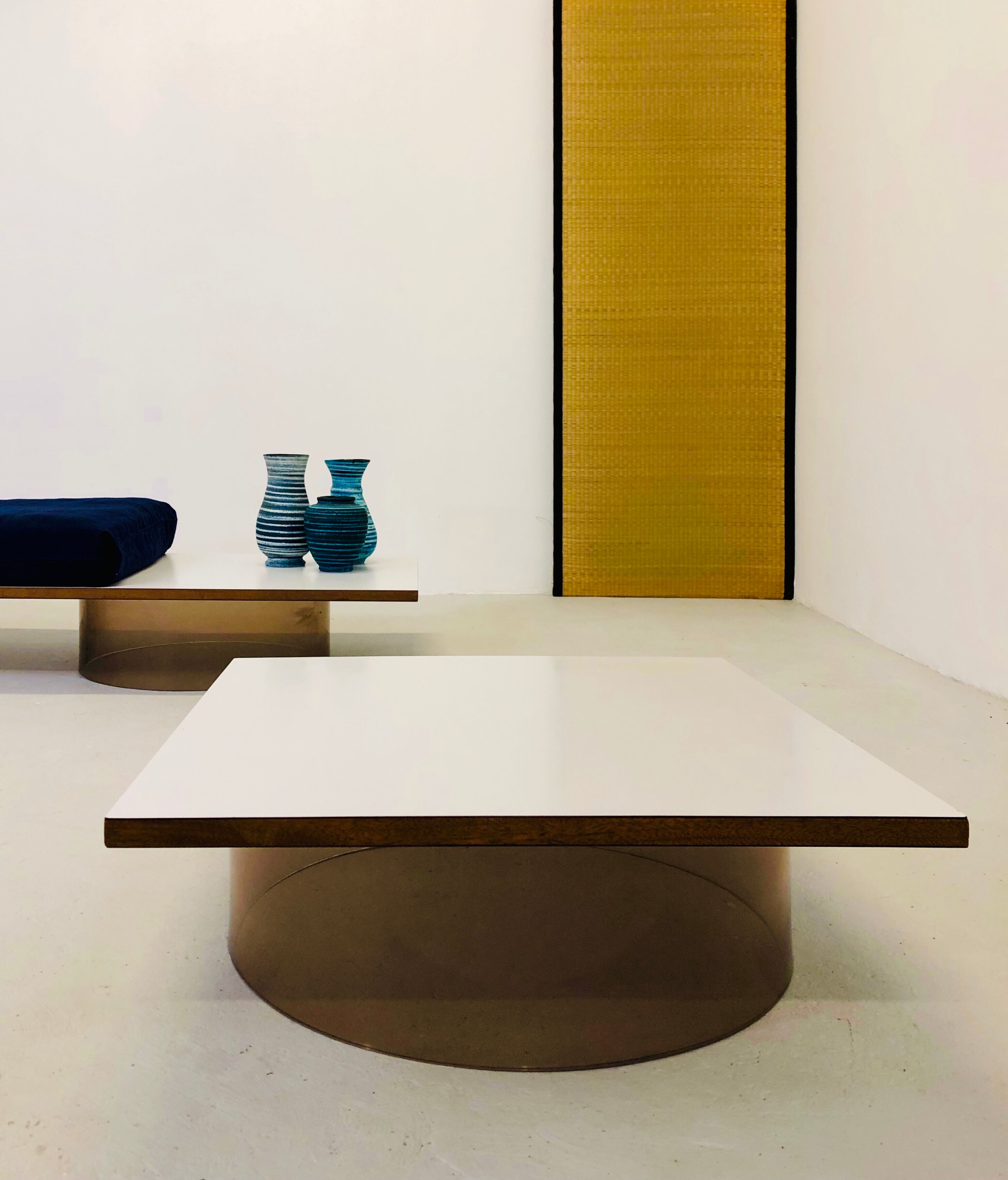 Wooden and altuglas living room set 1970