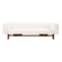 Italian Brutalist sofa in walnut and chenille velvet circa 1960