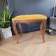 Antique wooden and velvet ottoman stool
