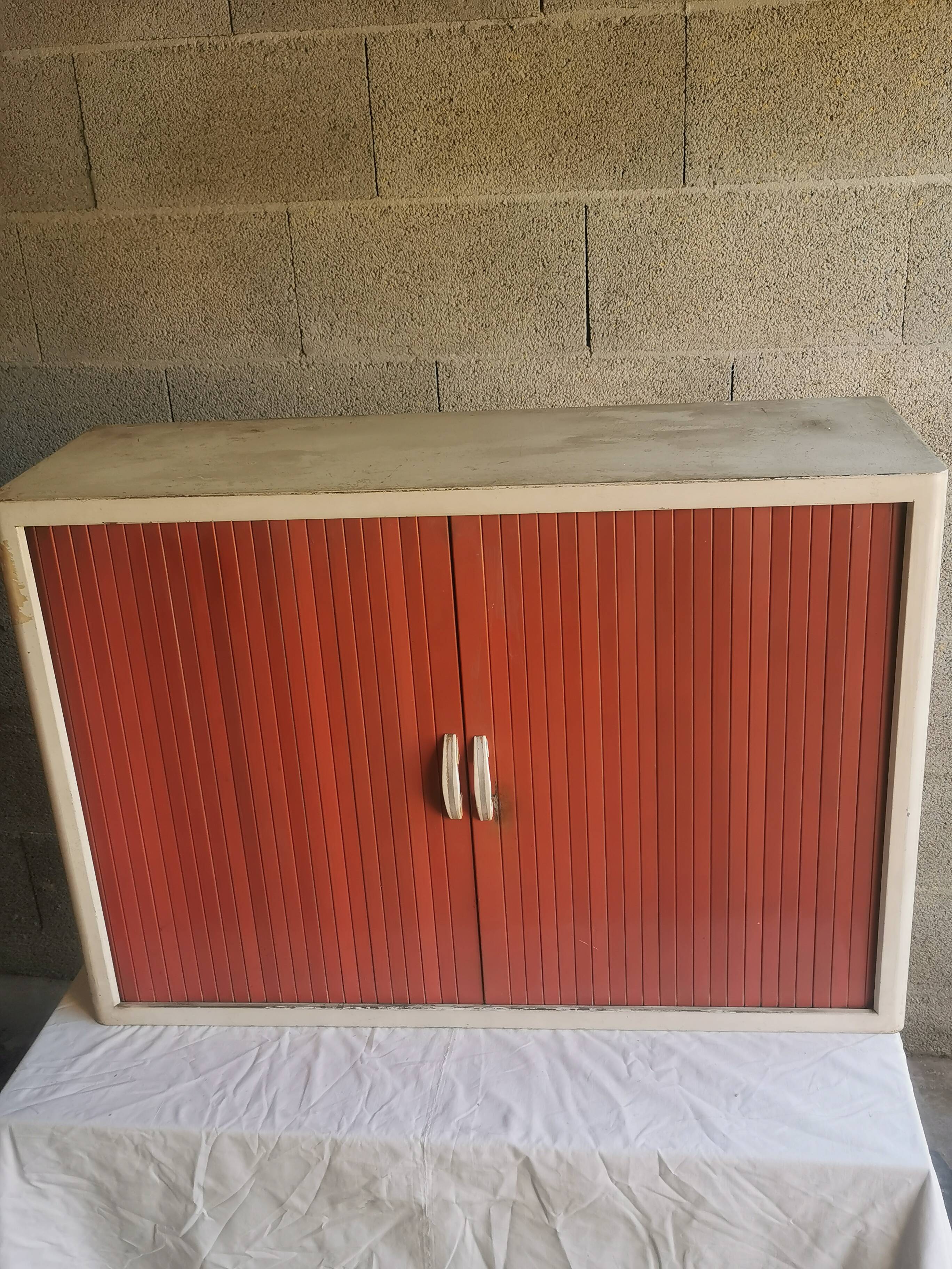 Vintage “curtain” storage furniture