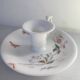Bougeoir raz de cave porcelaine floral