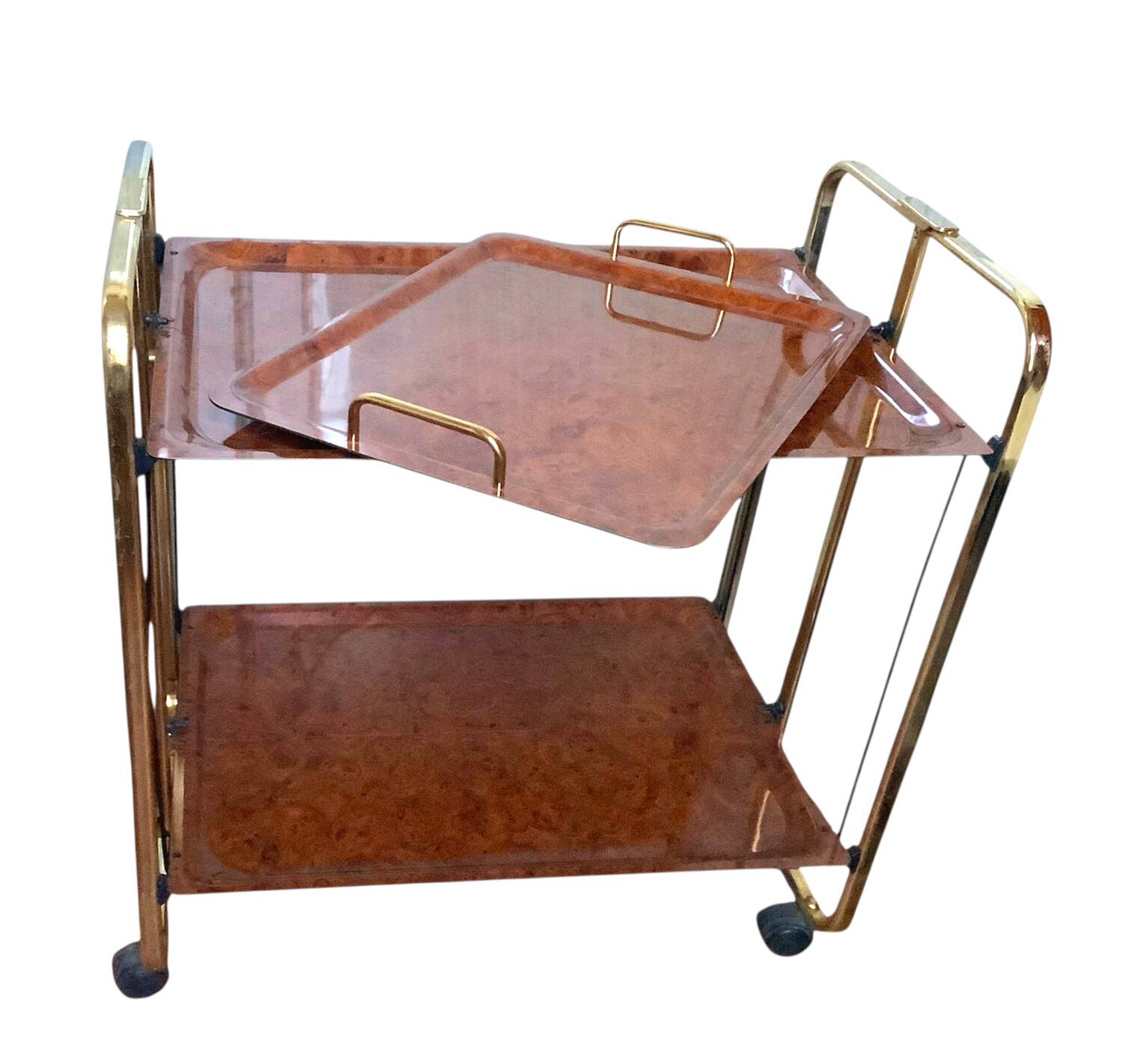 Vintage folding trolley + removable tray