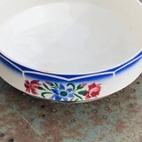 Salad bowl, Elorn model, Digoin and Sarreguemines, France, carnation motifs
