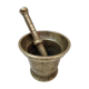 Pilon en bronze, mortier d'apothicaire