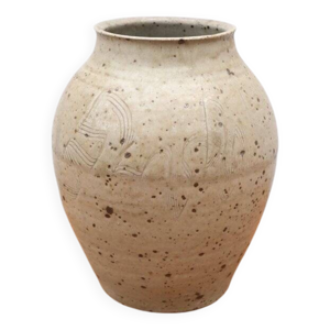 vase en céramique signé,