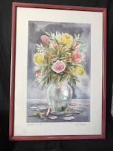 Summer bouquet / 53x38 cm Jean Yves Chavais / framed / under glass
