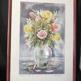 Summer bouquet / 53x38 cm Jean Yves Chavais / framed / under glass