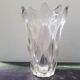 Old transparent molded glass vase bubble shape vintage decoration