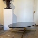 Michel Kin coffee table in blue and black granite, Arflex editions, 1960