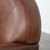 Beautiful art deco design armchair made of cowhide leather in English style