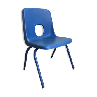 Vintage blue children's chair by Robin Day for Ikea