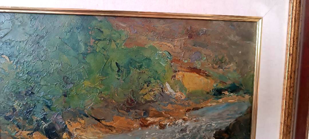 Oil painting on cardboard, dated and unsigned, late 19th century, Italian school