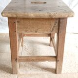 Raw wooden workshop stool