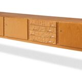 Oak and oak veneer sideboard. 1960s/70s.