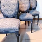 Set de 6 chaises médaillons anciennes entièrement restaurées