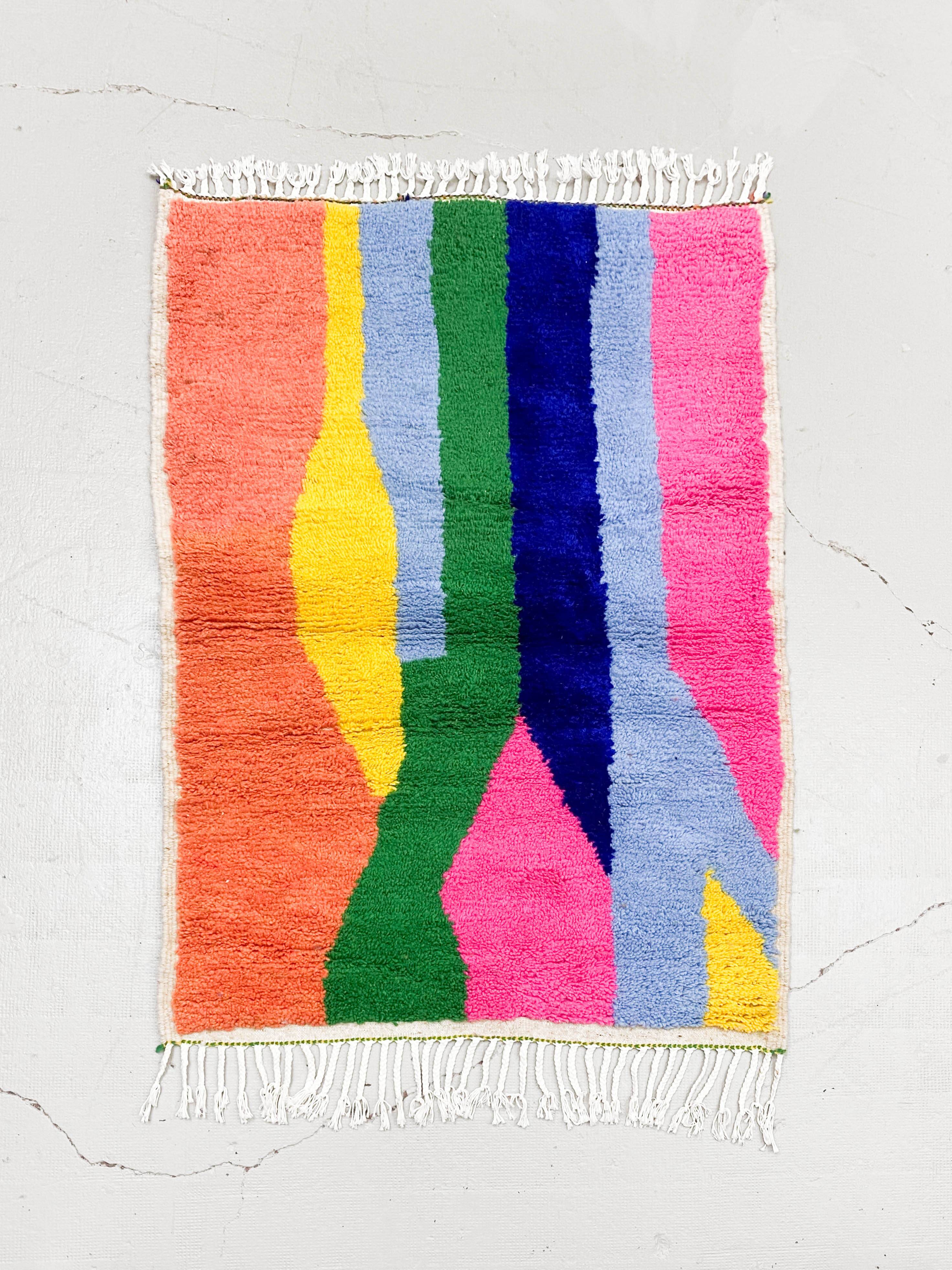 Colorful Boujaad Moroccan Berber rug 1.48x1.04m