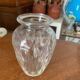 Hyacinth vase in molded transparent glass vintage pattern