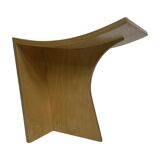 Vintage side table 80s curved plywood minimalist design