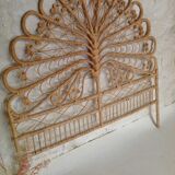 Peacock rattan bed head